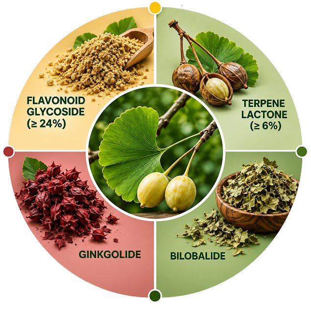 Lá và chiết xuất Ginkgo Biloba